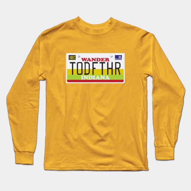 TODFTHR LICENSE PLATE Long Sleeve T-Shirt by Uri_the_Red